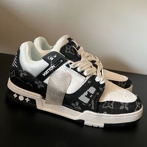 Louis Vuitton Black and White Sneakers US Mens Size 6 Wmns Size 7.5 (NIB)